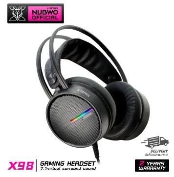 หูฟังเกมมิ่ง Nubwo X98 USB 7.1 surround Black ของแท้ประกันศูนย์ 2 ปี